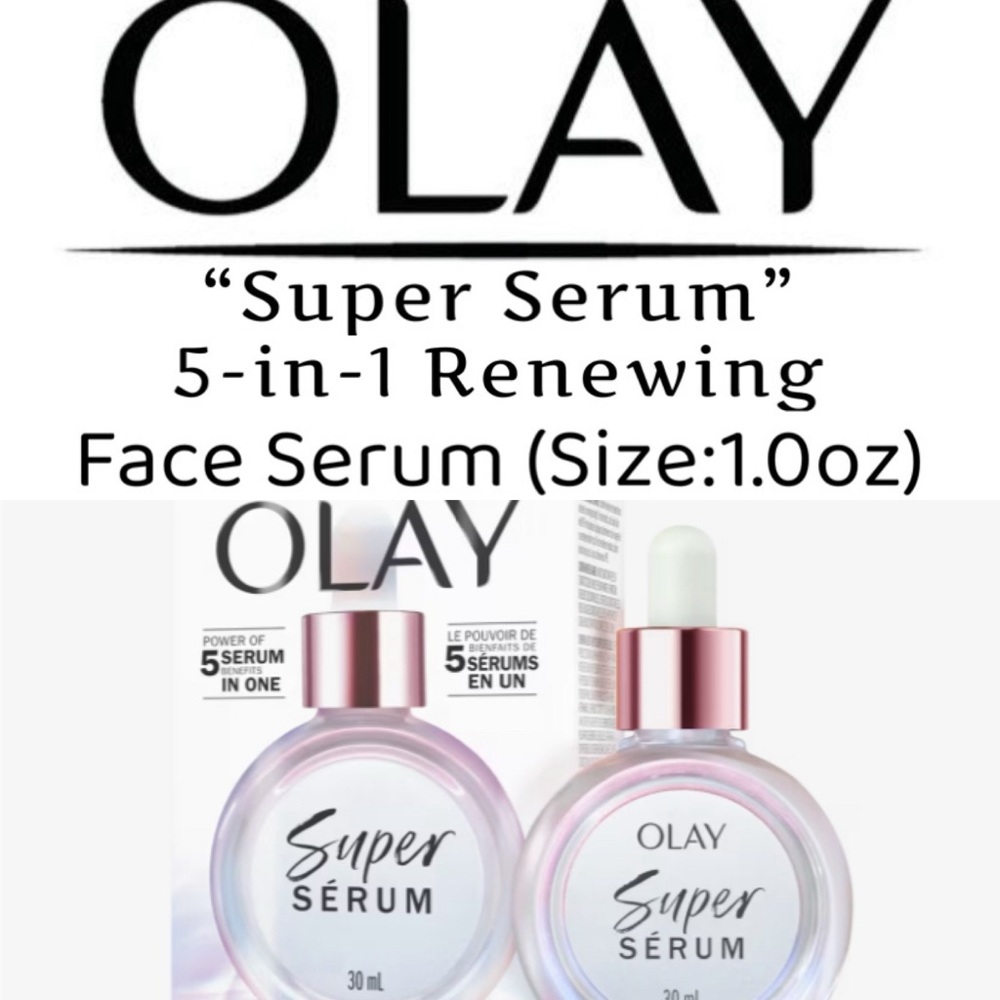 OLAY  Super Serum 5-in-1 Renewing Face Serum - New/Sealed in Box